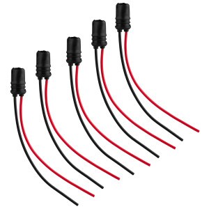 Main product image for Wedge Light Bulb Socket with Leads 5-Pack 070-142
